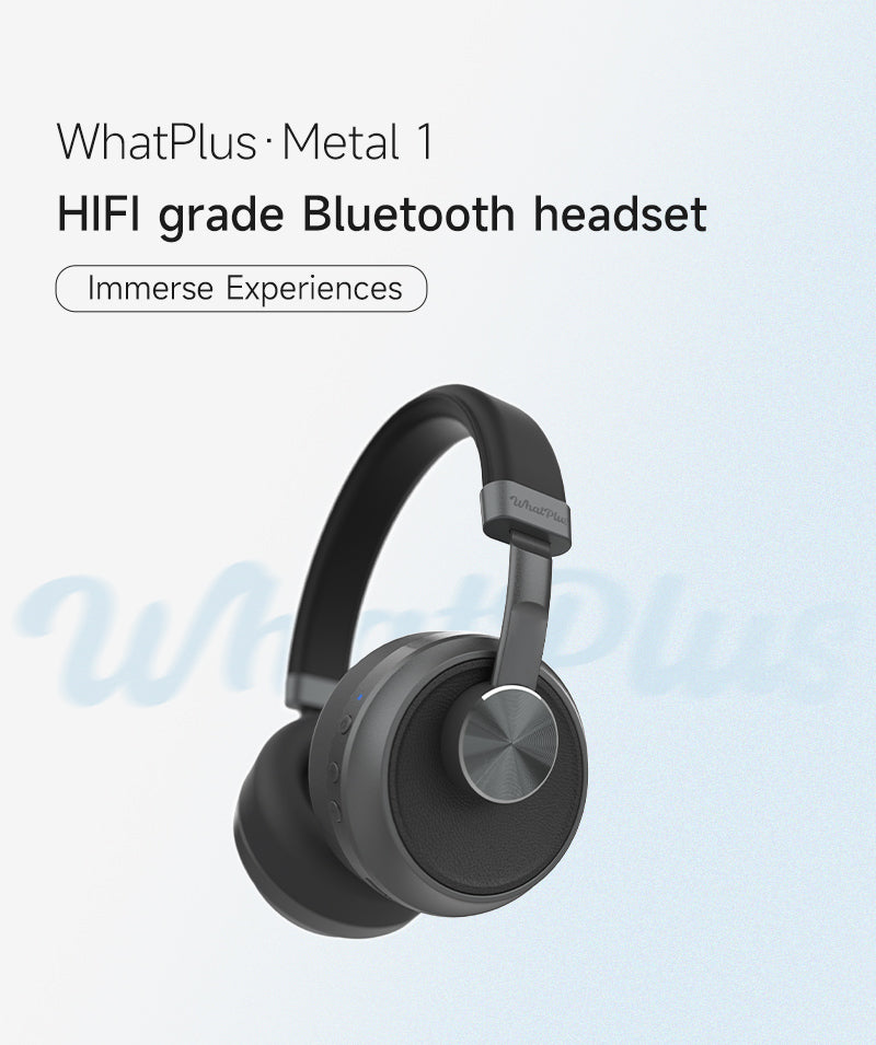 WhatPlus Metal复古头戴式蓝牙耳机