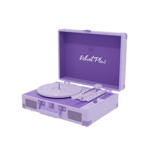 WhatPlus  P1便携式黑胶唱片机蓝牙音箱一体机复古留声机